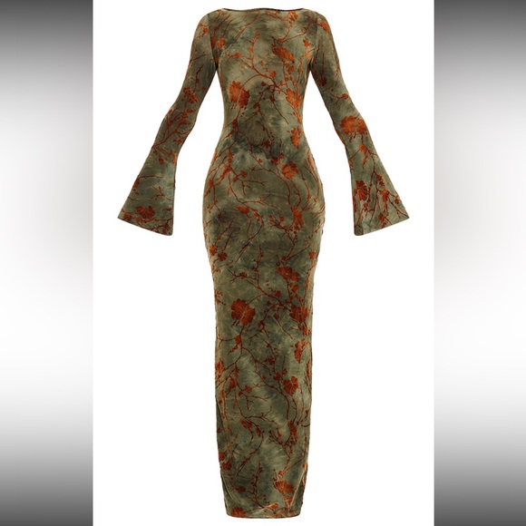 Floral long sleeve maxi dress - Picture 3 of 3